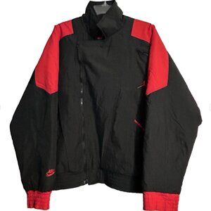 Air Jordan Flight Jacket Size L Black/Red RN 56323 Full Zip Jumpman Vintage